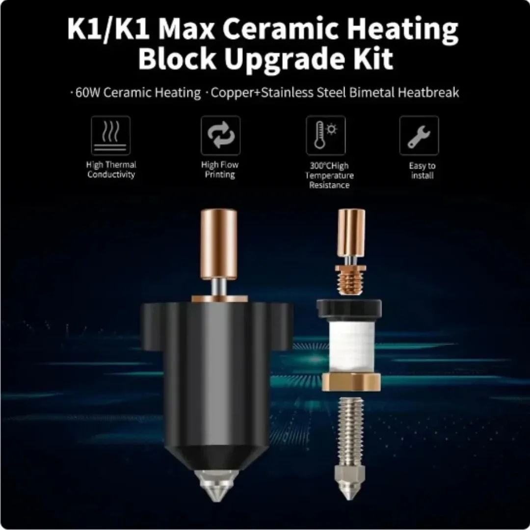 Для Creality K1/K1 Max Hotend  – обзор и цена High Flow Ceramic Hotend