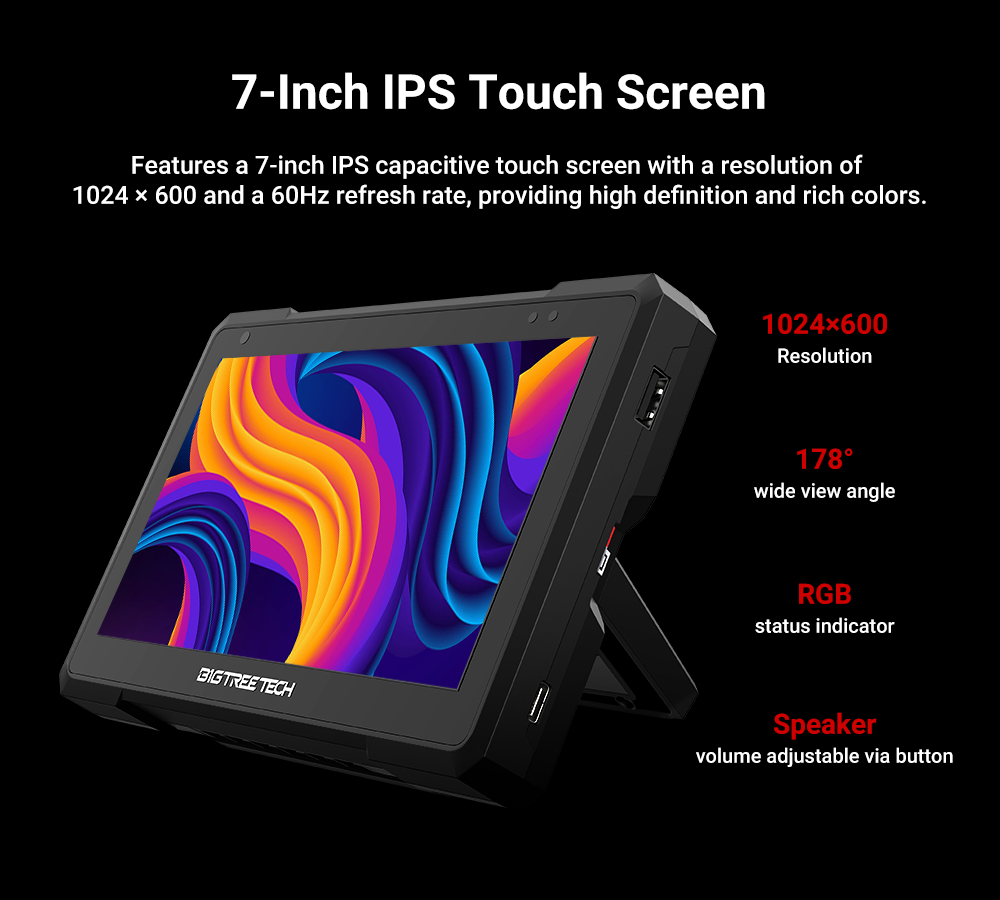 BIGTREETECH Pad 7 IPS сенсорны – обзор и цена Klipper Pad 7 Inch